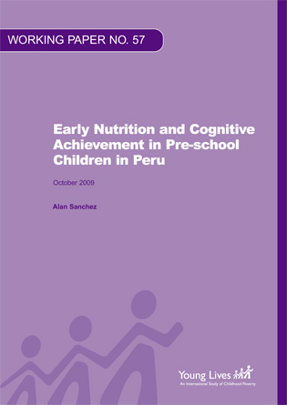 Early nutrition and cognitive achievement in pre-school children in Peru
