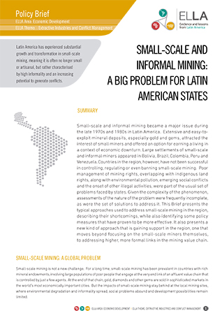 Small-scale and Informal Mining: A Big Problem for Latin American States