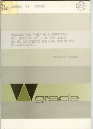 Elementos para una reforma del sector público en el contexto de una economía de mercado