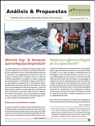 Minería hoy / Hacia una reforma integral de la capacitación