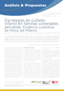 Estrategias de cuidado infantil en familias vulnerables peruanas: Evidencia cualitativa de Niños del Milenio