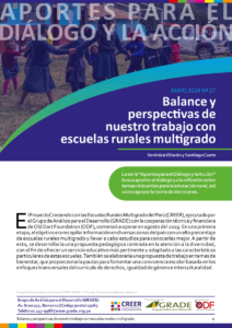 Balance y pespectivas de nuestro trabajo con escuelas rurales multigrado
