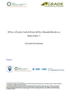El oro y la escuela: caída de precios del oro y demanda educativa en Madre de Dios