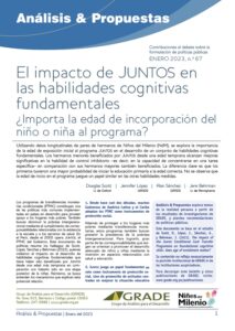 El impacto de JUNTOS en las habilidades cognitivas fundamentales: ¿importa la edad de incorporación del niño o niña al programa?