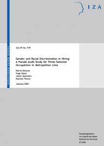 Gender and Racial Discrimination in Hiring: A Pseudo Audit Study for Three Selected Occupations in Metropolitan Lima