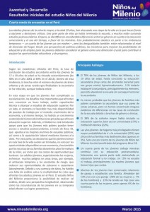 Juventud y desarrollo: resultados iniciales del estudio Niños del Milenio. Cuarta ronda de encuestas en el Perú