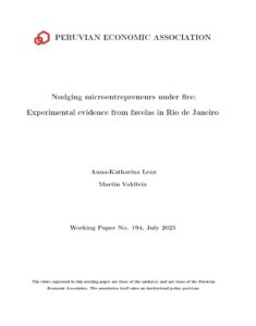 Nudging microentrepreneurs under fire: Experimental evidence from favelas in Rio de Janeiro