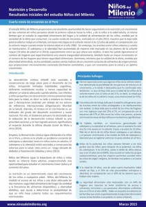 Nutrición y desarrollo: resultados iniciales del estudio Niños del Milenio. Cuarta ronda de encuestas en el Perú