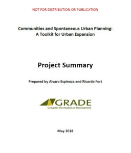 Communities and spontaneous urban planning: a toolkit for urban expansion. Project summary