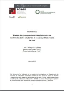 El efecto del Acompañamiento Pedagógico sobre los rendimientos de los estudiantes de escuelas públicas rurales del Perú