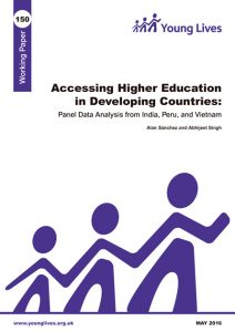 Accessing higher education in developing countries: panel data analysis from India, Peru, and Vietnam