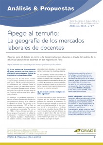 Apego al terruño: La geografía de los mercados laborales de docentes