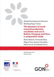 The dynamics of social research production, circulation and use in Bolivia, Paraguay and Peru: a comparative study