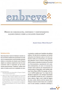 Medios de comunicación, contenidos y comportamiento: algunos énfasis sobre la inclusión financiera