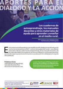 Los cuadernos de autoaprendizaje, los manuales docentes y otros materiales de ayuda para aprender y enseñar en el medio rural